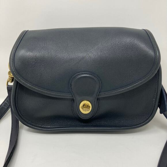 COACH Prairie Bag #9954 Blue Leather Flap Turnlock Vintage 90s Crossbody Bag - Picture 16 of 16